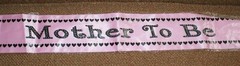 Mom To Be Pink Sash Black Lettering Hearts Pink Rhinestones Fast Shipping