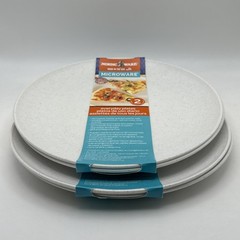 Nordic Ware Microwave Everyday Dinner Plates Set of 4 – 10 Inch White BPA Free
