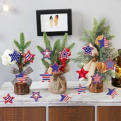Effortless Patriotic Decor: 24 Star Hanging Ornaments for Any Celebration