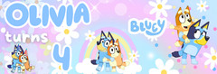 BLUEY BIRTHDAY BANNER CUSTOM PERSONALIZED DECOR NAME PARTY PHOTO