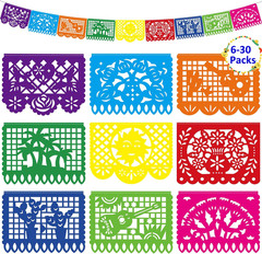 Mexican Party Papel Picado Banner Decoration Fiesta Banner Cinco de Mayo Garland