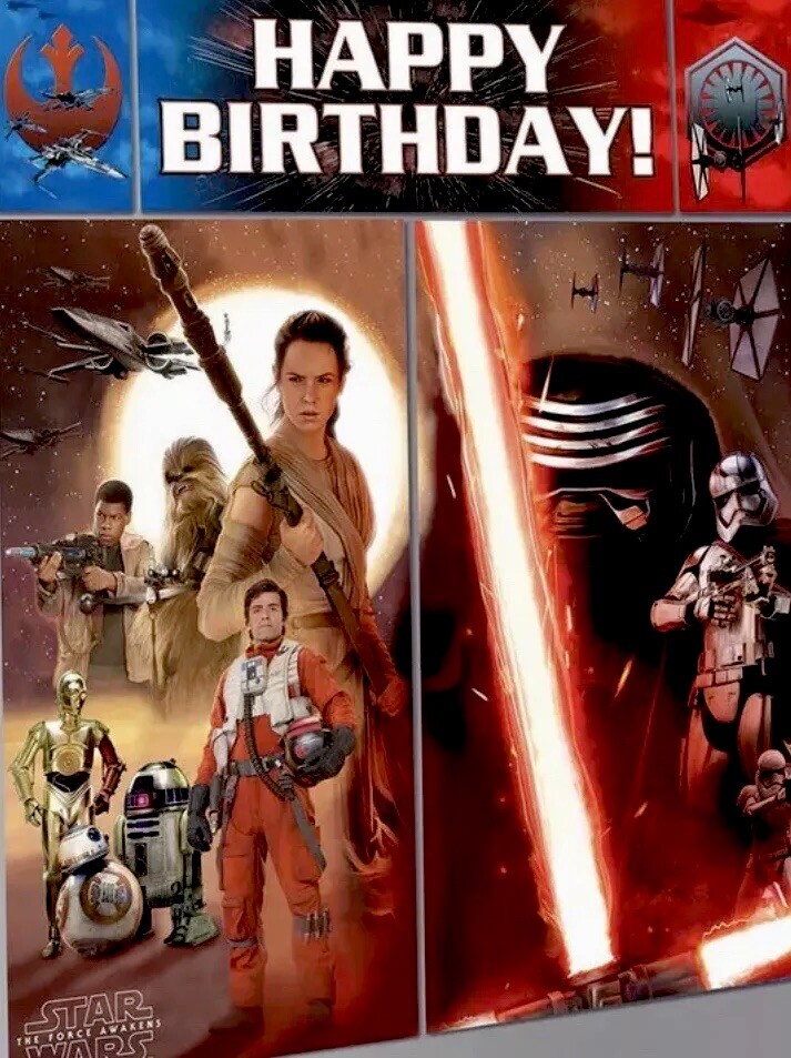 STAR WARS WALL BANNER DECORATING KIT (5pc) ~ Birthday Party Supplies