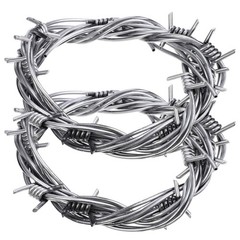 2Pcs Reusable Simulation Barbed Wires for Halloween Scary Party Silver PVC