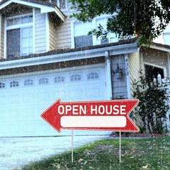 Real Estate Open House Directional Signs Double Sided Red 17×6 Inch for Sale
