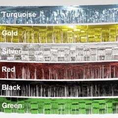 3 Pack Total 30 Silver Feet Foil Fringe Garland Metallic Wall Hanging Drapes
