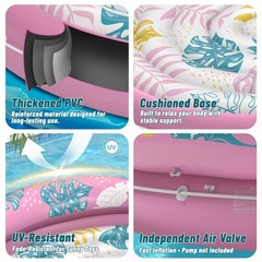 Pool Floats Adult, Inflatable Tanning Pool – Extra Large Pool Floats for Adul…