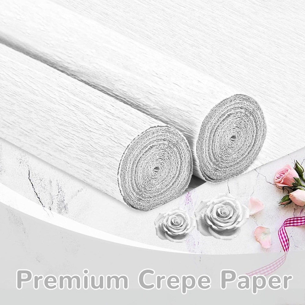 DIY Crepe Paper Sheets 2 Rolls – 10″x98″ Streamers for Party & Crafts
