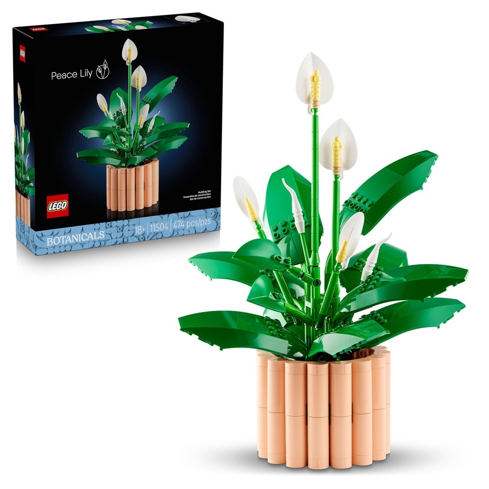 LEGO 11504 Botanicals Peace Lily – Artificial Potted Plants Set for Adults – …