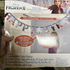 Disney Frozen 2: Add an Age Happy Birthday Jumbo Letter Banner Kit Decoration