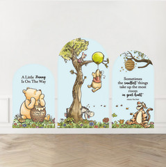Winnie the Pooh Birthday Arch Backdrop Cover Background Party Props Baby Shower