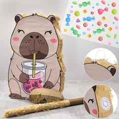Capybara Birthday Party Piñata Capybara Decorations 15.57 X 10.3 X 2.8 Inches In