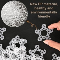 Plastic Balloon Clips 60 PCS, For Wedding Shower Decor, White