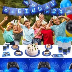 Video Game Party Decorations,Video Game Party Supplies Includes Banner, Plate…