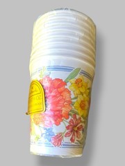 Hallmark Hot-Cold Cups NO Colorful Floral 9oz /2 Sets of 8 Vintage NIP / NOS