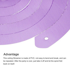 30 Purple Party Hanging Swirl Streamer Decorations & Plastic Connects~FREE SHIP!