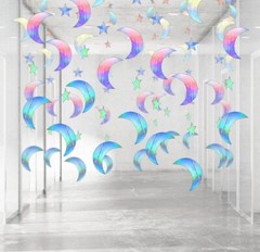 Glitter Star ⭐️ 🌙 Moon Holographic Decoration 📦