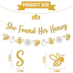 She Found Her Honey Banner – Bride to Bee Decor, Bumble Bee Diamond Ring Brid…