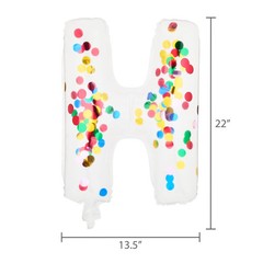 Multi-Color Happy Birthday Confetti Metallic Foil Balloon Banner, 16 Pieces, by
