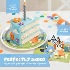 Bluey Birthday Decorations and Party Supplies | Serves 16 Guests | Complete Blue