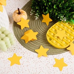 600 PCS Small Paper Star Cutouts 2 Inch Gold Shape Die Cuts Board Decor