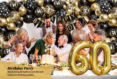 60th Decorations for Men Woman with Happy 60th Decorations Banner 60 Balloon …
