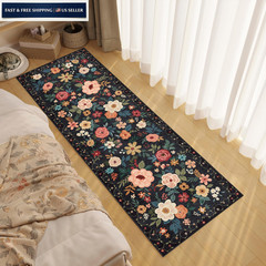 DUKINO 2×6 Runner Rug for Hallway, Washable 2′ x 6′ (Rectangular), Black