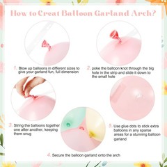 Tea Party Decorations Pastel Pink Yellow Balloon Garland Arch Kit with Teapot…