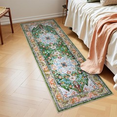 U’Artlines 2′ x 6′ Boho Hallway Runner Rug, Non Slip x (Runner), Green