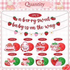Strawberry Baby Shower Decorations – A Sweet Baby Is on the Way Banners Cute …