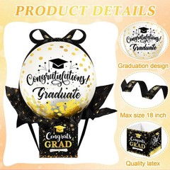 Graduation Pull Money Balloon Box Surprise Kit for Cash Graduation Party Balloon