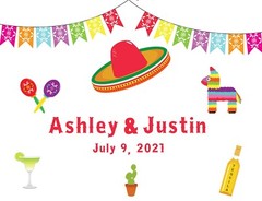 Mexican Fiesta Themed Yard Sign Great for Wedding Birthday Bridal Shower