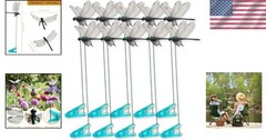 Set of 10 Realistic Black Dragonfly Clips – PVC Garden Decorations & Accessories