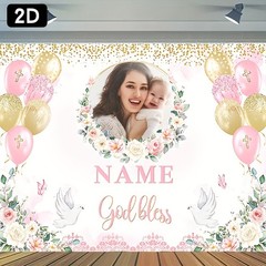 1pc 2D Personalized Party Banner Theme Custom Name Photo Backdrop Decor♪