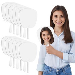 12 Pcs Sublimation Big Head Cutout Fans Blank, Double-Sided Sublimation Fan ,…
