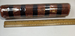 Holiday Home Black Orange Sparkle Stripe Mesh Halloween Party Decor NIP