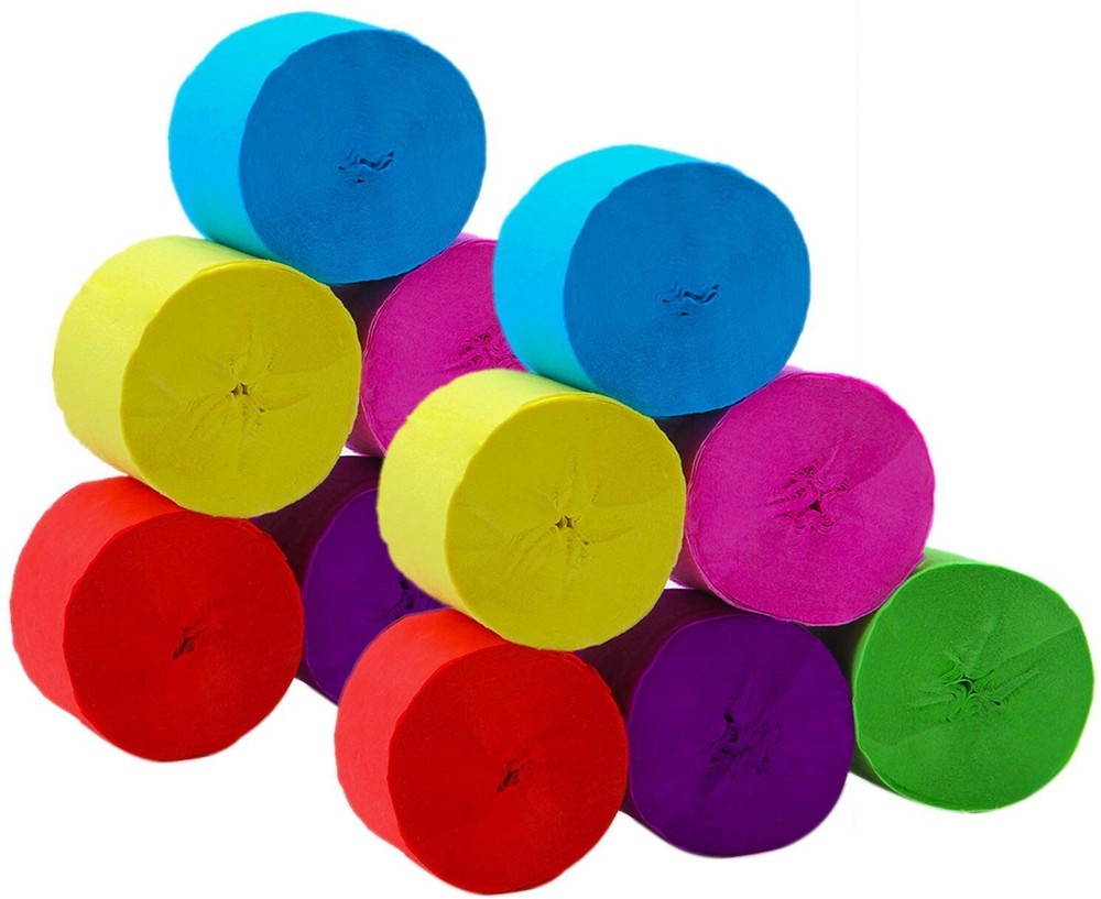 Crepe Paper Craft Streamers Decorative Paper Strip for Various Party Birthday
