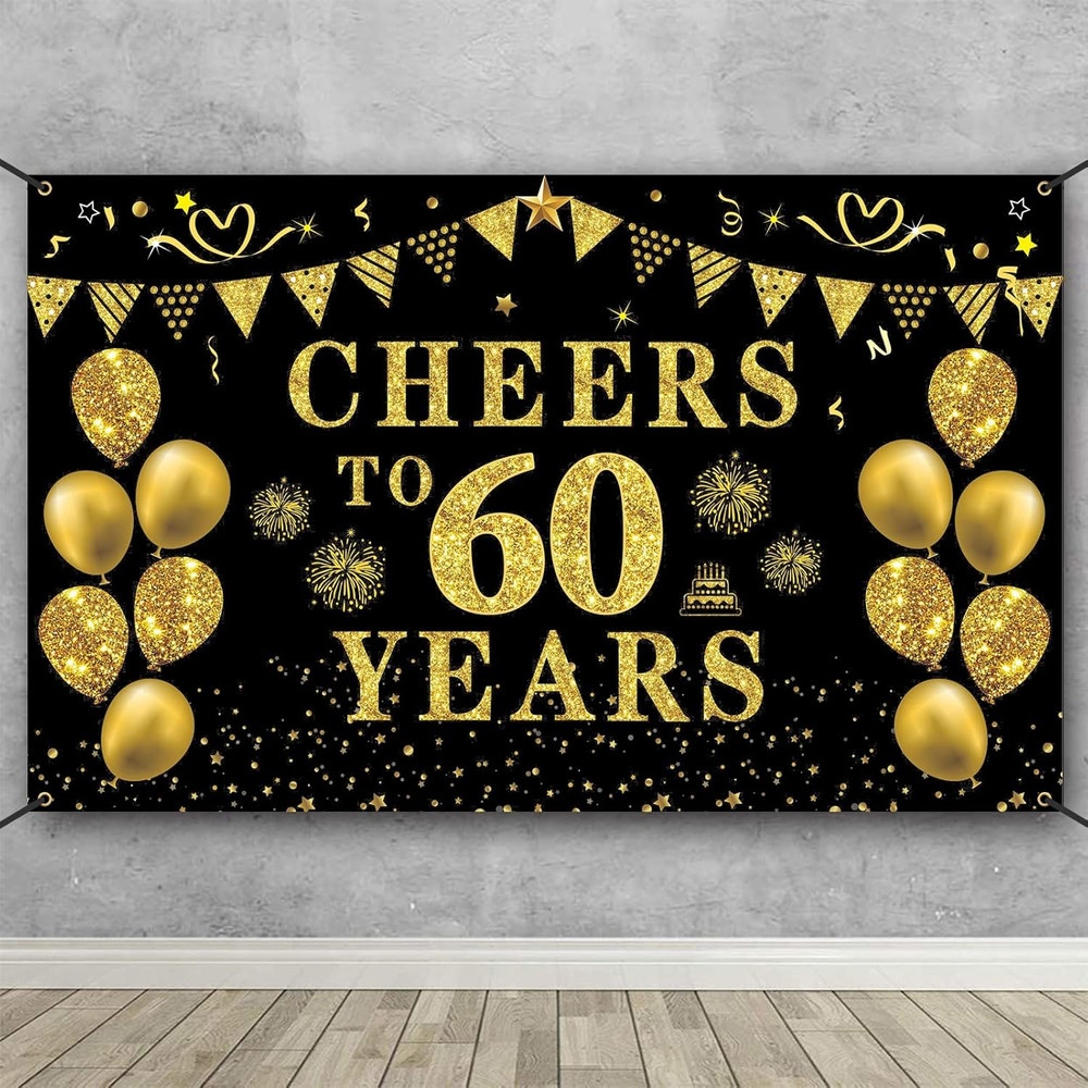 Trgowaul 60Th Birthday/Anniversary/Wedding Decorations for Women Men, Cheers to