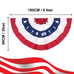 4 Pack 3×6 Feet 250th Anniversary Large American Flags Patriotic Bunting Star…