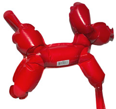 3 Pack 14” JUMBO BALLOON ANIMAL Foil Red Dog Twisted Sculpture Clown Helium Air