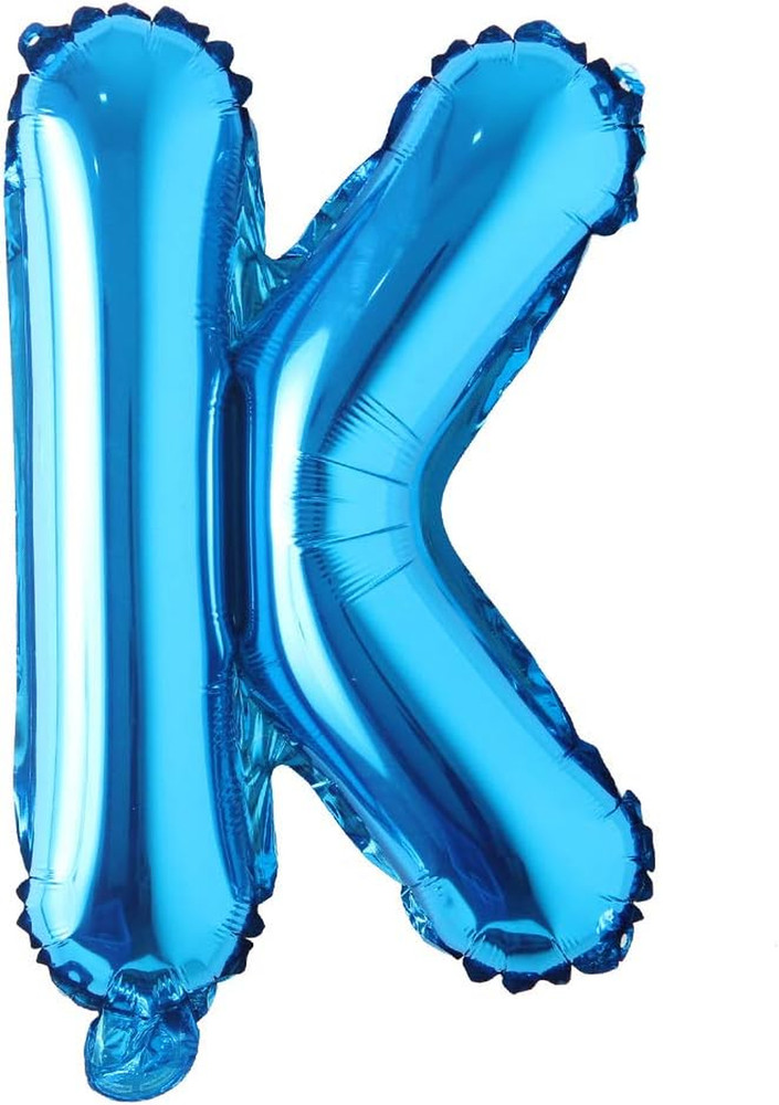 16″ Inch Single Blue Alphabet Letter Number Balloons Aluminum Hanging Foil Film