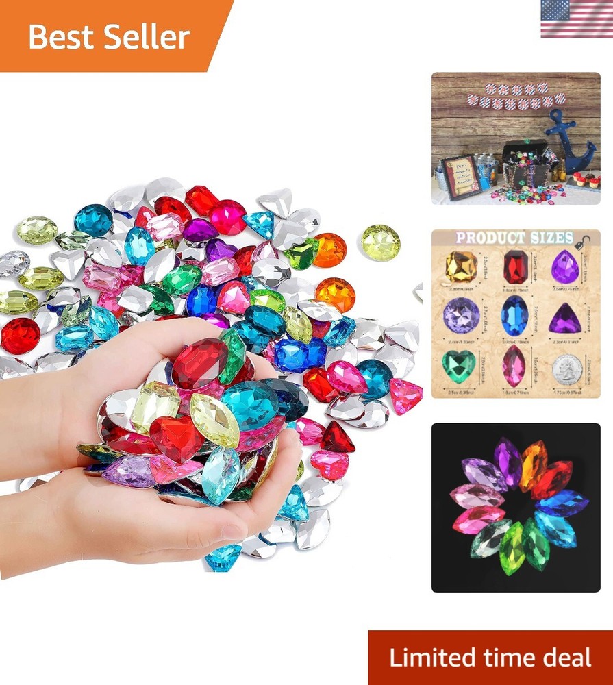 Deluxe 80-Piece Pirate Jewels Set – Vibrant Colors for Treasure Hunts & Decor