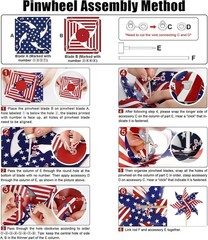Patriotic Pinwheels Set, 12Pcs Yard and Garden Decor