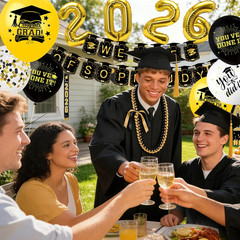 Graduation Decorations 2026 Themed Set – All-In-One Party Supplies with Backdrop