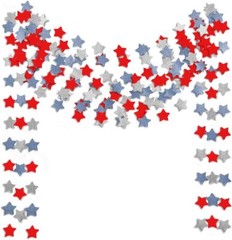 6 Pack Patriotic Star Streamers Garland Red White Blue Bunting Banner Paper Han