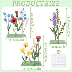 Acrylic Flower Table Centerpieces, Set of 3 Decorative Clear Acrylic Floral C…