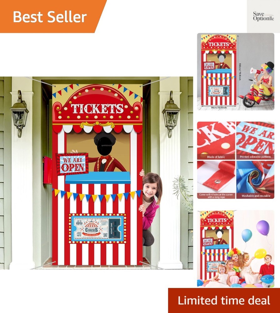Carnival Circus Theme Party Decorations, Halloween Carnival Photo Door Banner…