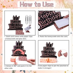65th Birthday Decorations for Women, 9PCS Vintage Honeycomb Centerpieces Tabl…