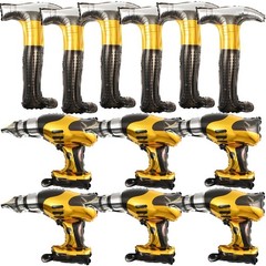 Hammer Balloons Drill Balloons,12pcs Construction Screwdriver Foil Balloon Pa…