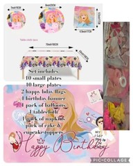 Taylor Swift Party Supplies Set Pink