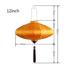 Retro Chinese Lantern Waterproof Outdoor Cloth Lantern Party Festival Decor
